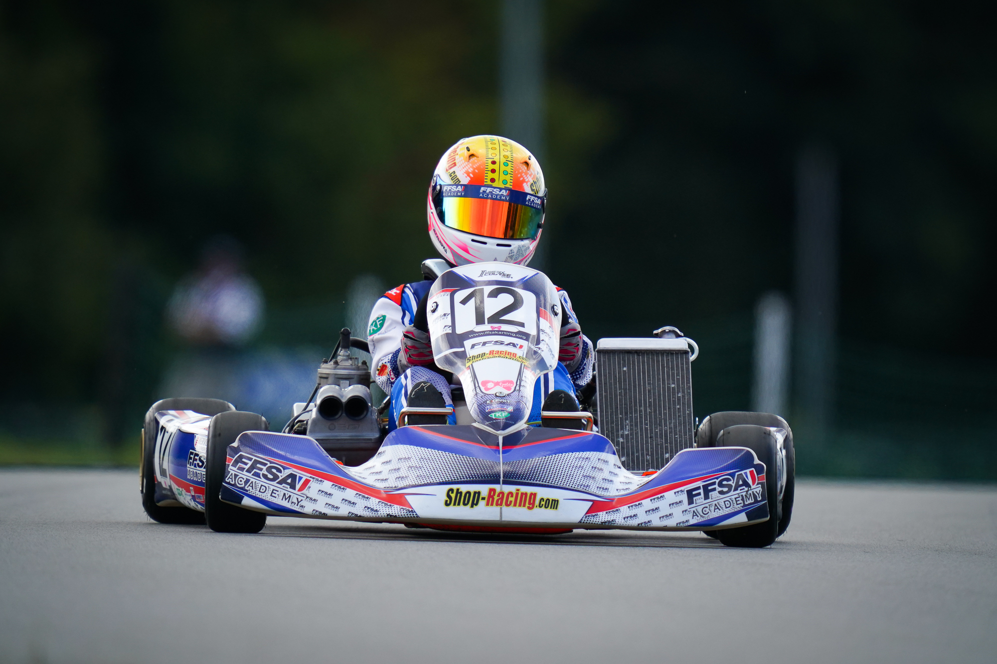 Alexandra Herve en kart sur piste à Aunay Les Bois pour le championnat de france